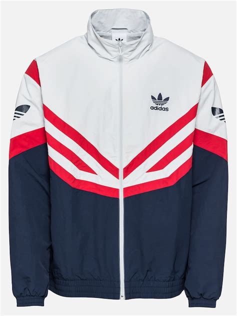 adidas jacke rot weiß blau gestreift|Rote Jacken .